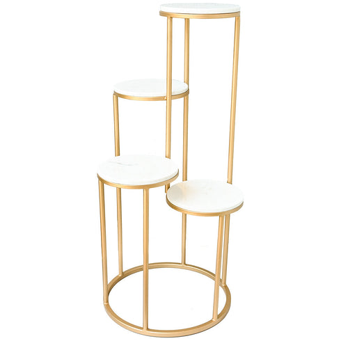 Metal planter stand with 4 self